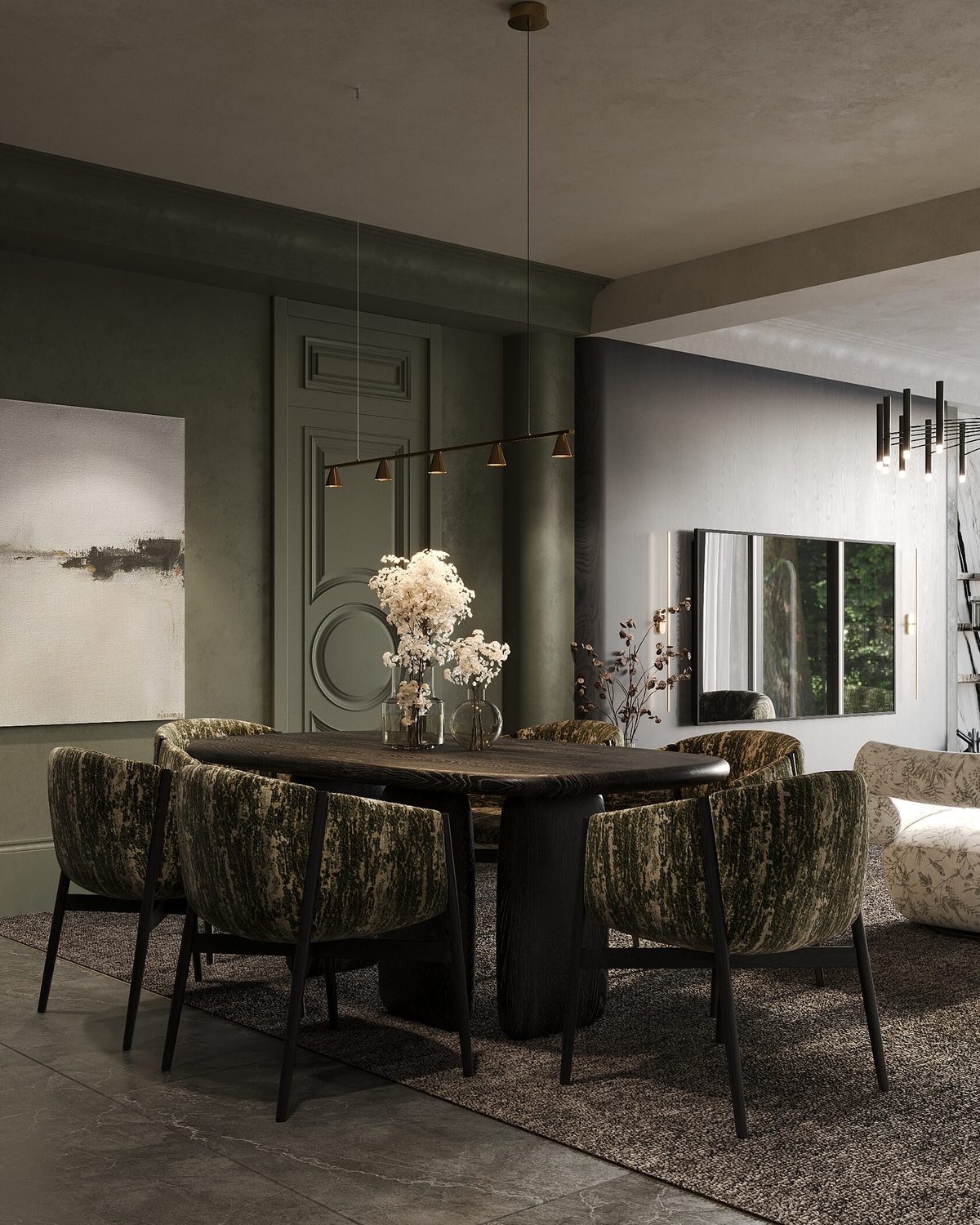 Интерьер: Emerald, 1 спальня, 92 м²–133 м²